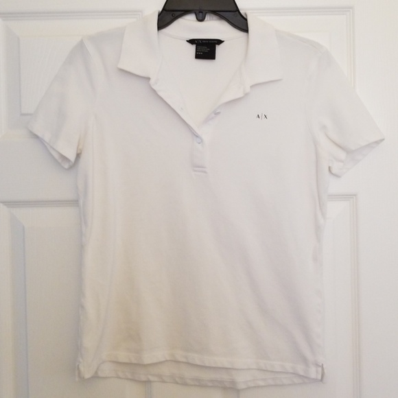 armani exchange white polo